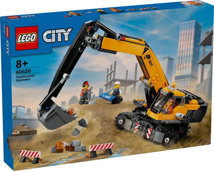 Merchandising Lego: 60420 - City Big Vehicles - Escavatore Da Cantiere Giallo NUOVO SIGILLATO, EDIZIONE DEL 01/06/2024 SUBITO DISPONIBILE
