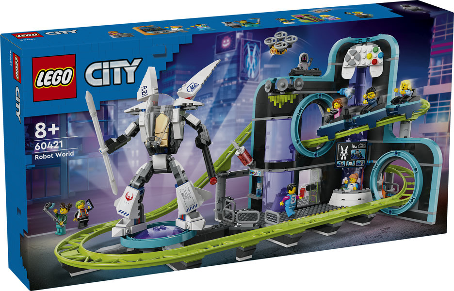 Merchandising Lego: 60421 - My City - Montagne Russe Di Robot World NUOVO SIGILLATO, EDIZIONE DEL 01/06/2024 SUBITO DISPONIBILE