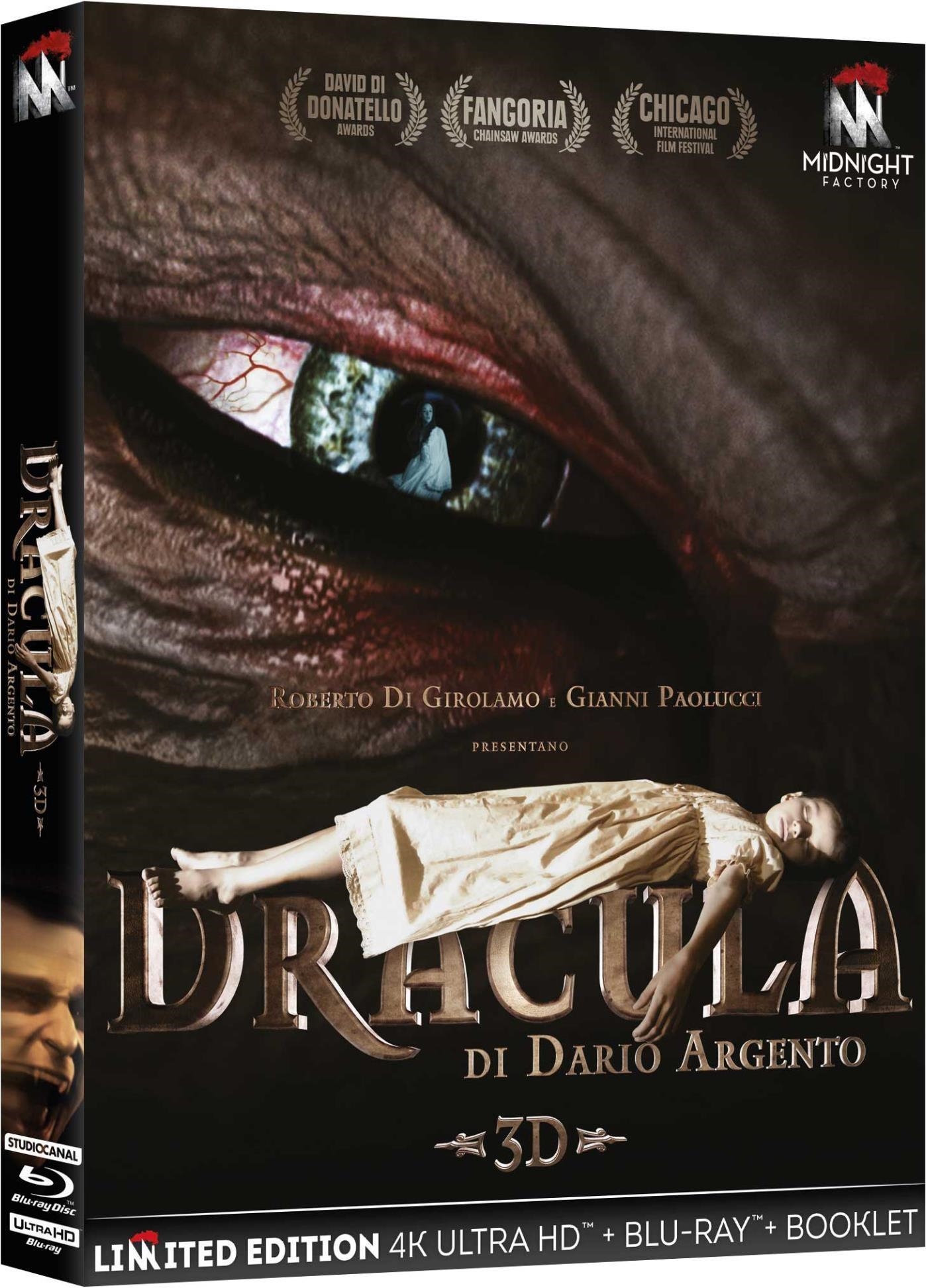 Blu-Ray 4K Uhd Dracula 3D (4K Ultra Hd+Blu-Ray) NUOVO SIGILLATO, EDIZIONE DEL 04/04/2023 SUBITO DISPONIBILE