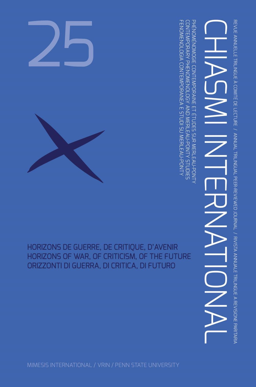 Libri Chiasmi International Vol 25 NUOVO SIGILLATO, EDIZIONE DEL 27/03/2024 SUBITO DISPONIBILE