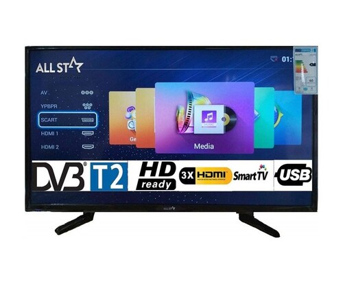 All Star TV LED 55" ASSTV554KUHDS ULTRA HD 4K SMART TV WIFI DVB-T2 ANDROID 8022197810929