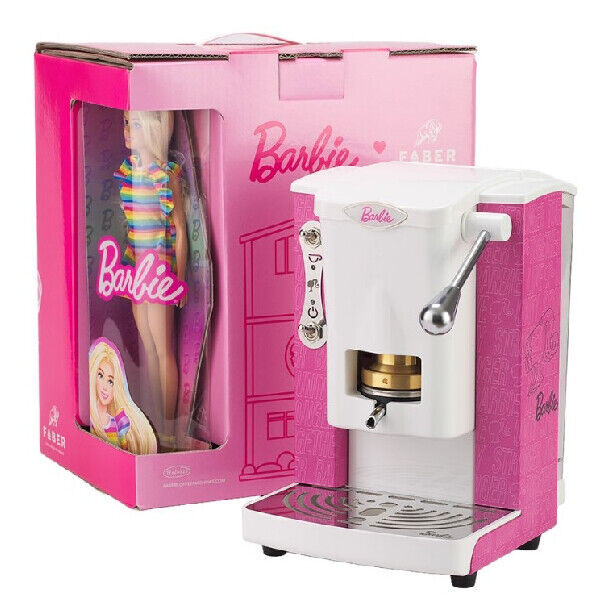 Faber MACCHINA DA CAFFE' A CIALDE PICCOLA SLOT BARBIE EDITION PATTERN PINK ROSA (BRB03) 80...