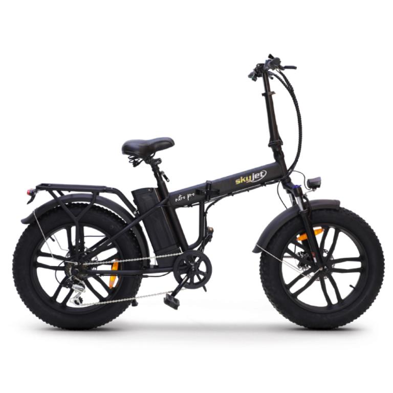 Skyjet BICI ELETTRICA CON PEDALATA ASSISTITA FAT BIKE SKYJET 20" NITRO PRO - 250W - NERO 0...